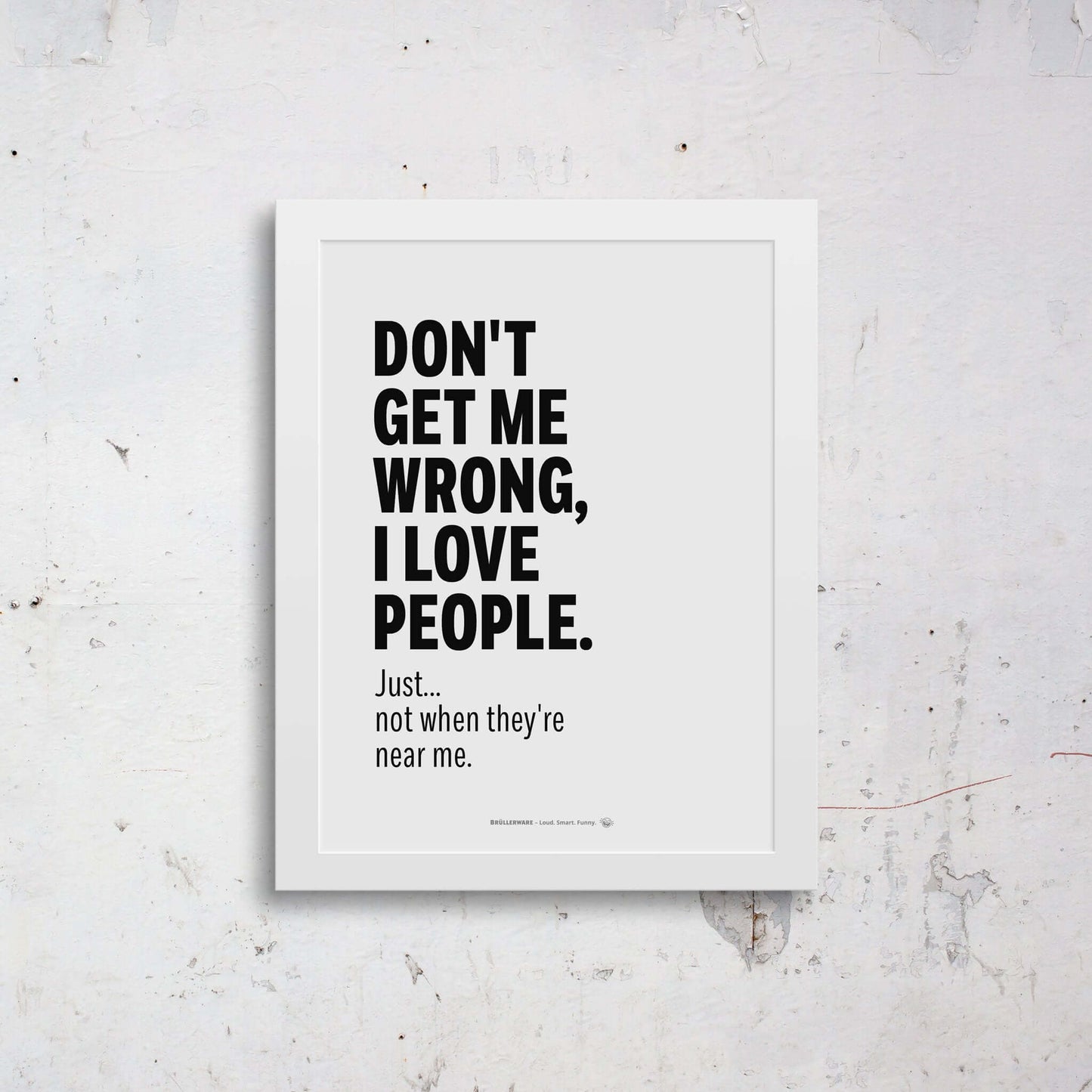 Gift for introverts poster – in all variants (framed and unframed)