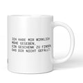 Brüllerware Tasse mit Spruch: "Ich habe mir wirklich Mühe gegeben, ein Geschenk zu finden, das dir nicht gefällt." - Lustige Kaffeetasse für Büro & Alltag - Schwarz Weiß Design