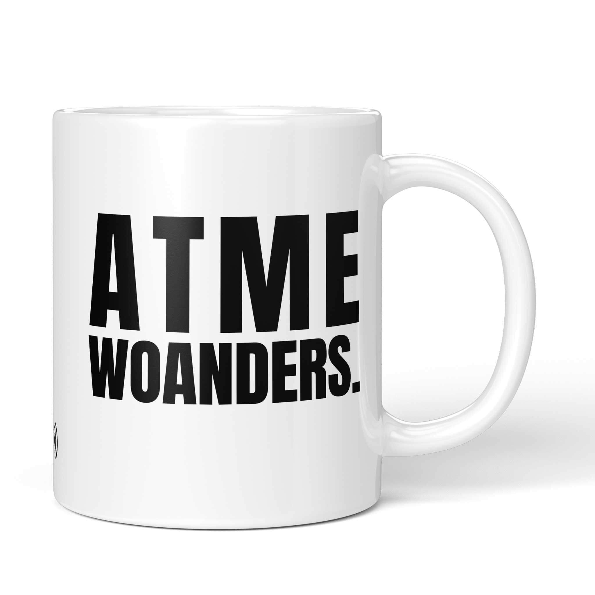 Brüllerware Tasse mit Spruch: "Atme woanders." - Lustige Kaffeetasse für Büro & Alltag - Schwarz Weiß Design