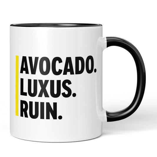 Foodie Gift Mug – alternate view of minimalist avocado quote mug