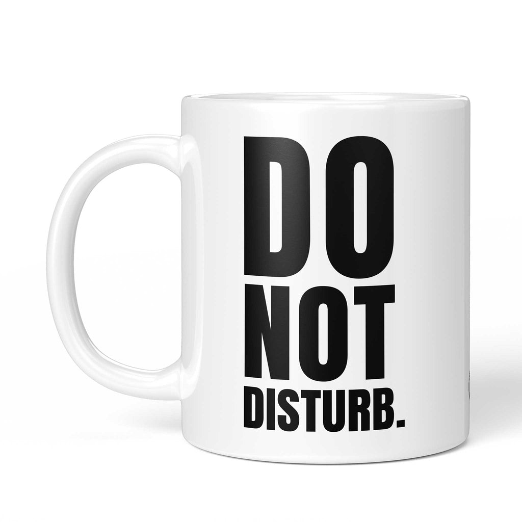 Rückseite der Brüllerware Tasse „Do Not Disturb“ – beidseitiger Druck mit Brüllerware Markenzeichen