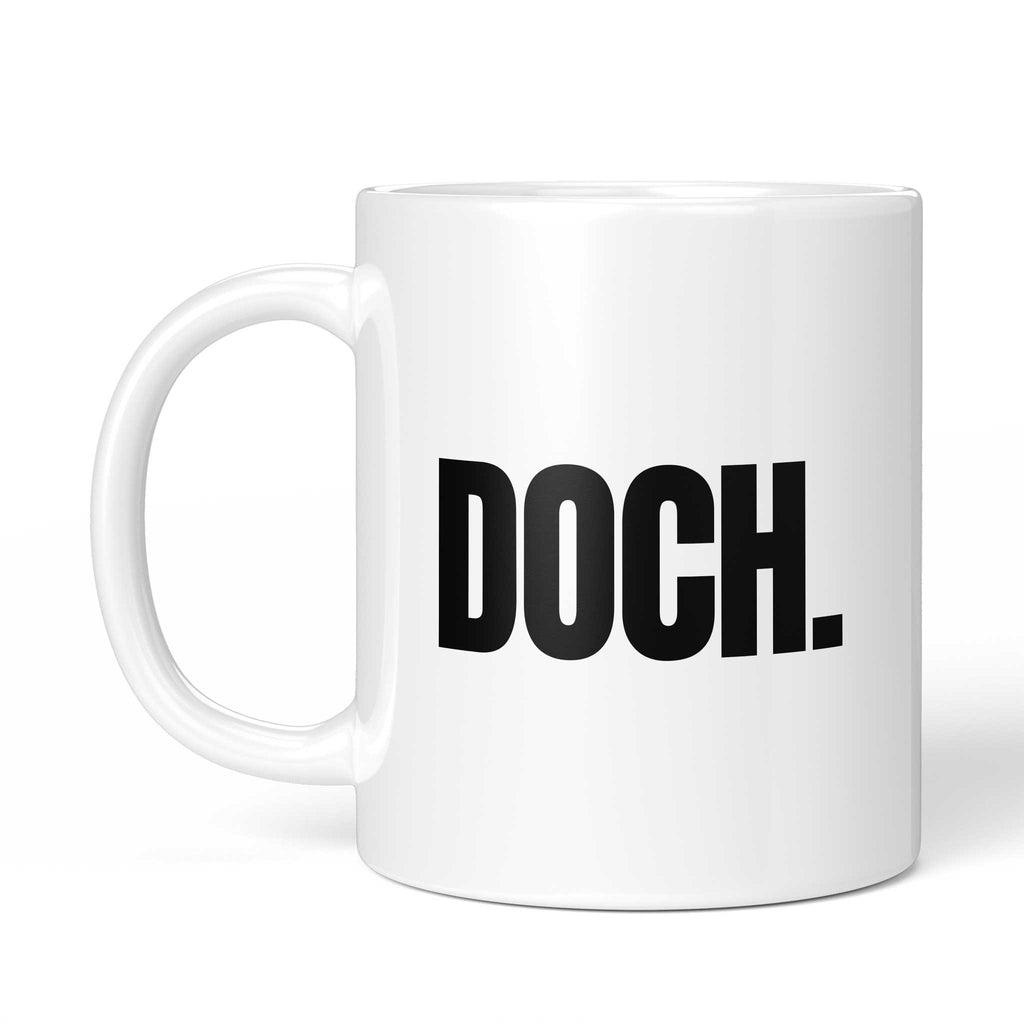 Rückseite der Brüllerware Tasse „Doch.“ – beidseitiger Druck mit Brüllerware Markenzeichen