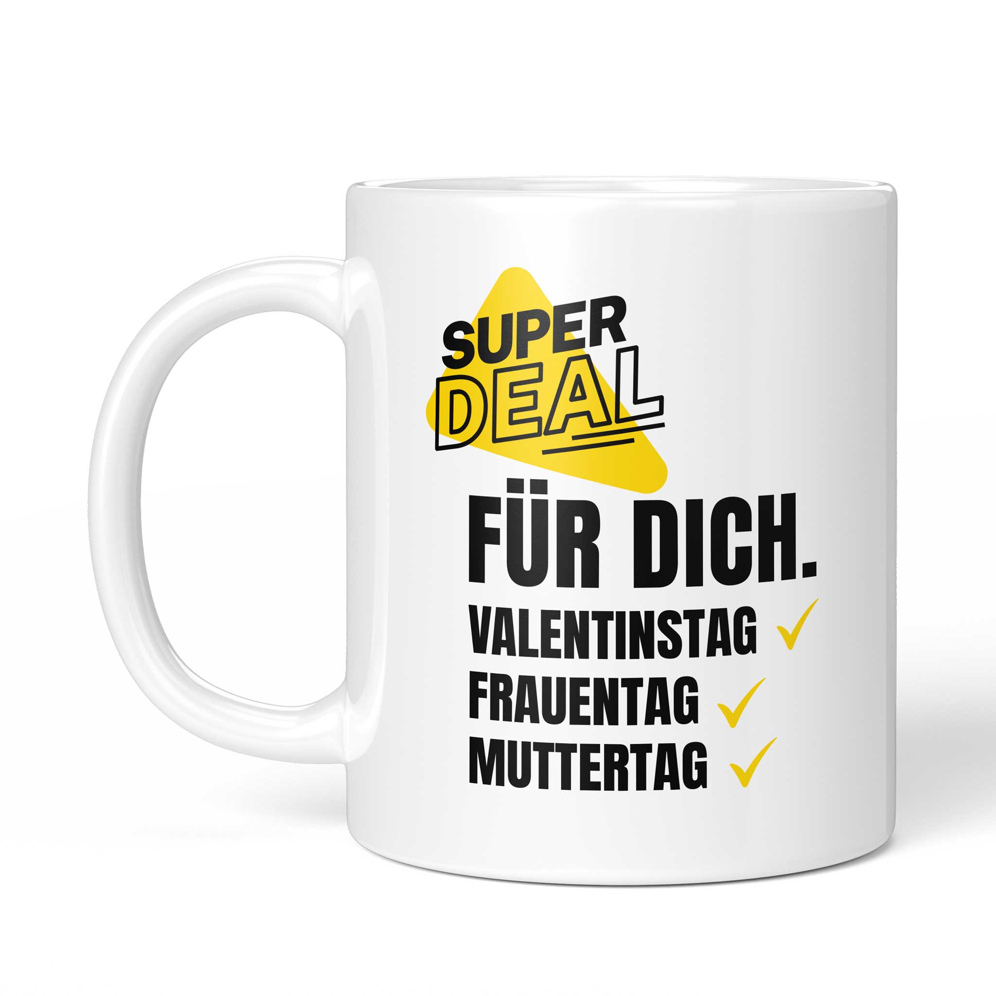 Rückseite der Brüllerware Tasse „Für Dich“ – beidseitiger Druck mit Brüllerware Markenzeichen