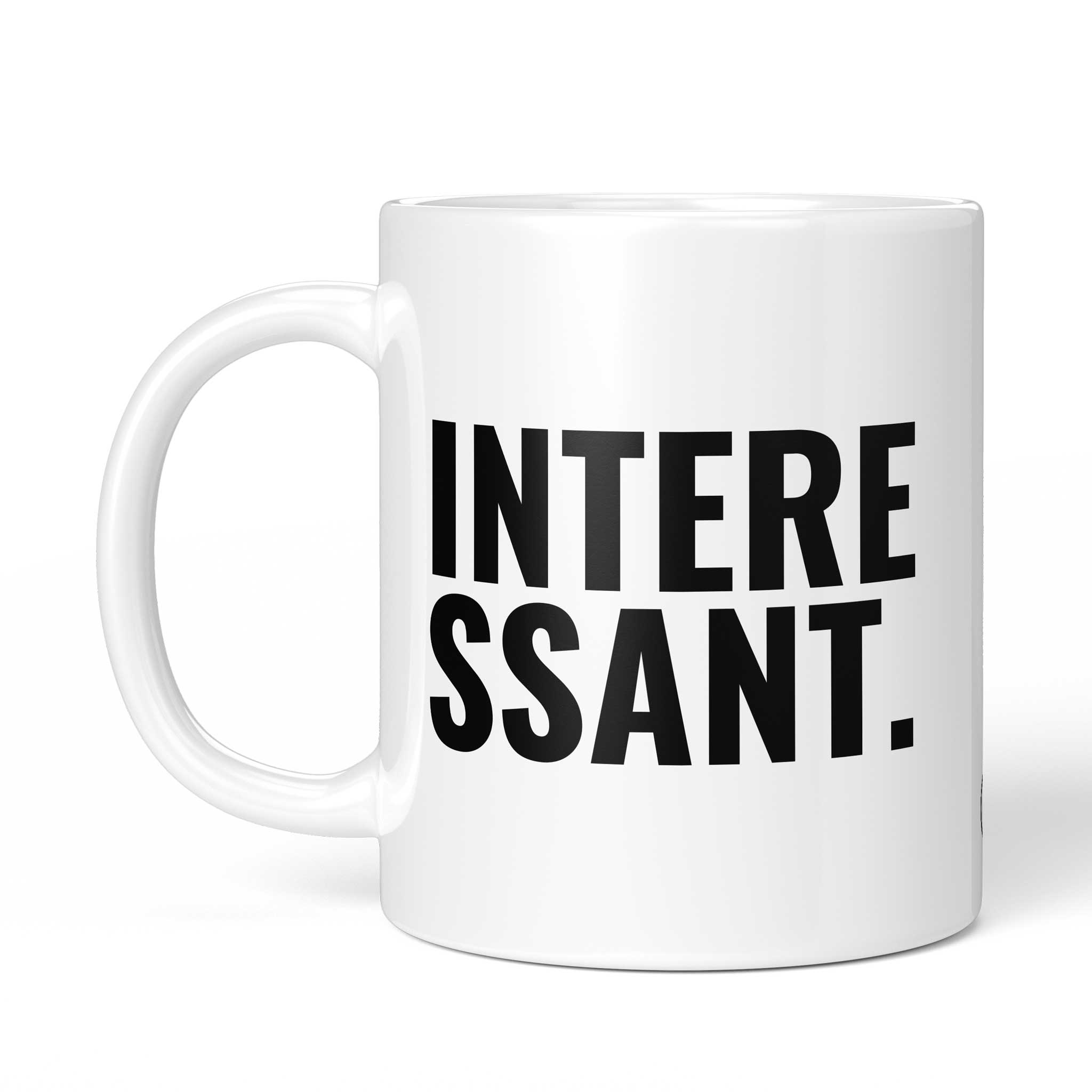 Rückseite der Brüllerware Tasse „Interessant.“ – beidseitiger Druck mit Brüllerware Markenzeichen