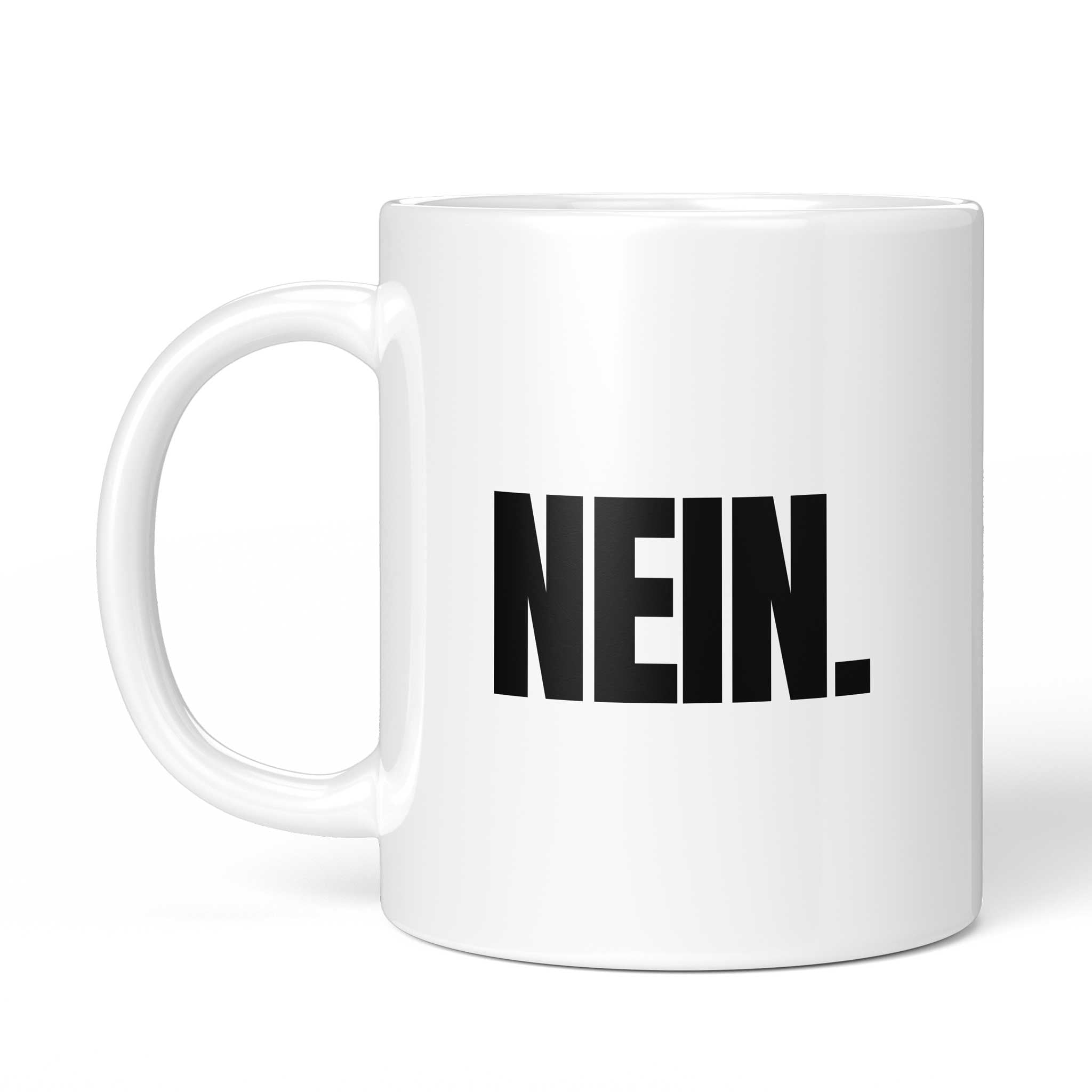 Rückseite der Brüllerware Tasse „Nein.“ – beidseitiger Druck mit Brüllerware Markenzeichen
