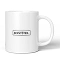 Brüllerware Tasse mit Spruch „Nervtöter.“ – weiße Keramiktasse mit schwarzem Statement-Druck und Brüllerware Icon