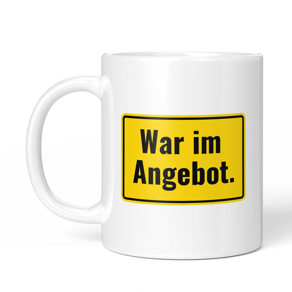 Rückseite der Brüllerware Tasse „War im Angebot.“ – beidseitiger Druck mit Brüllerware Markenzeichen