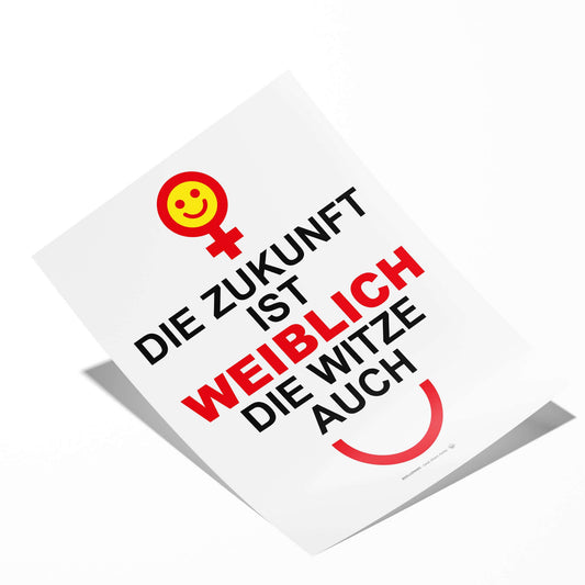 Tilted view of empowerment poster with smiley symbol