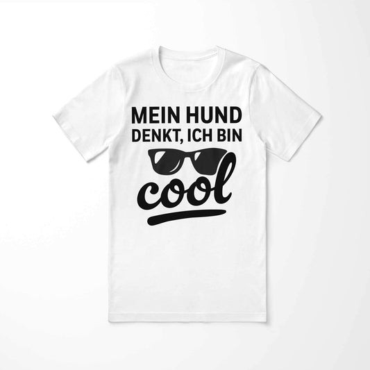 Flat lay – funny dog shirt with sunglasses design