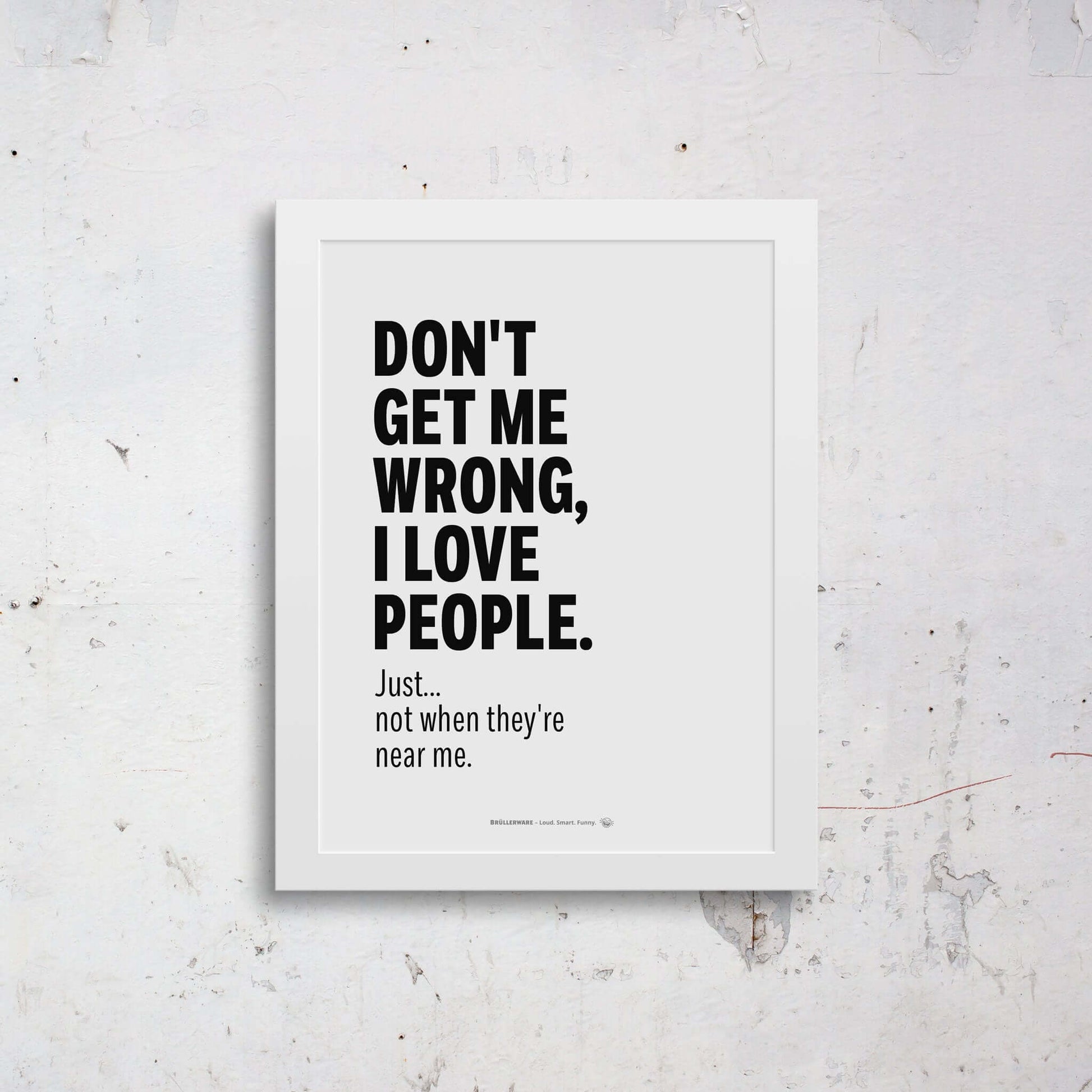Gift for introverts poster – in all variants (framed and unframed)