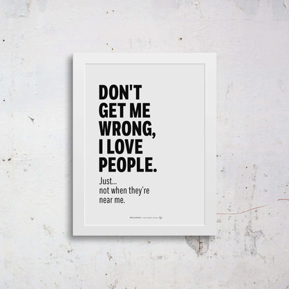 Gift for introverts poster – in all variants (framed and unframed)