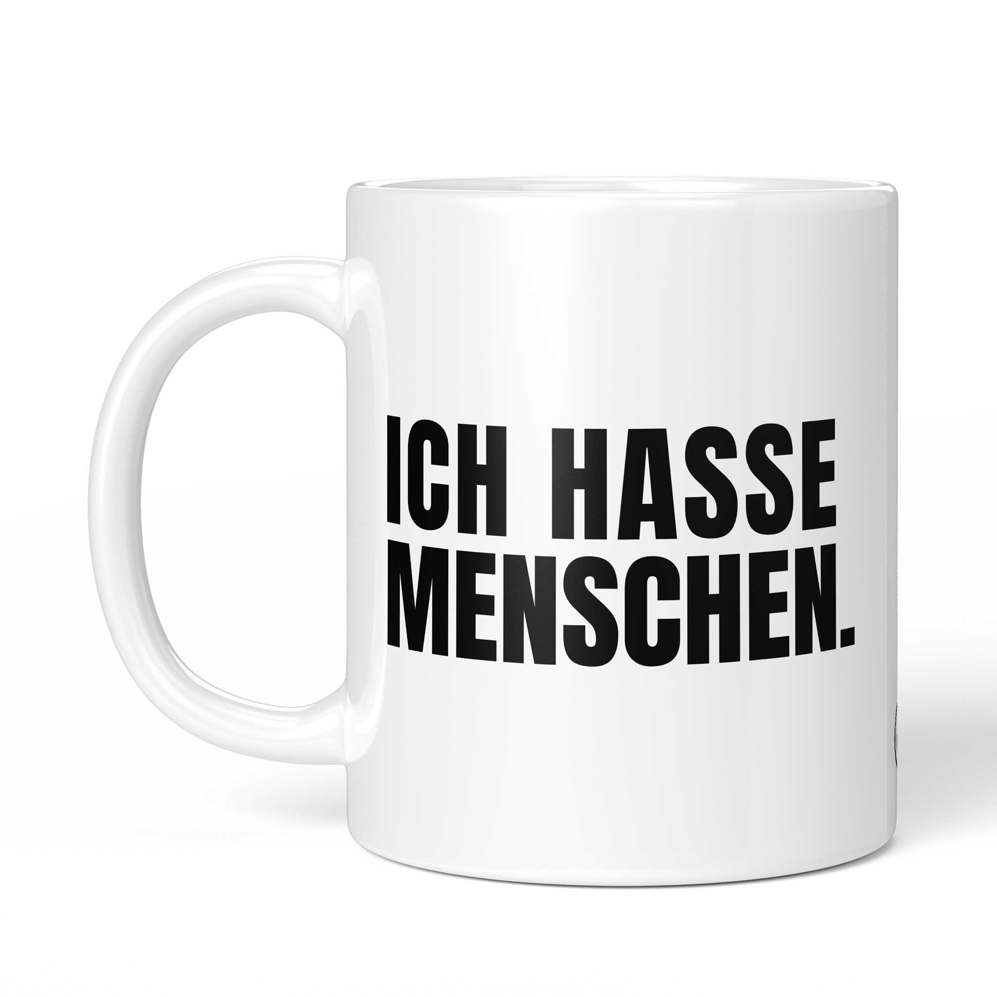 Rückseite der Brüllerware Tasse „Ich hasse Menschen.“ – beidseitiger Druck mit Brüllerware Markenzeichen
