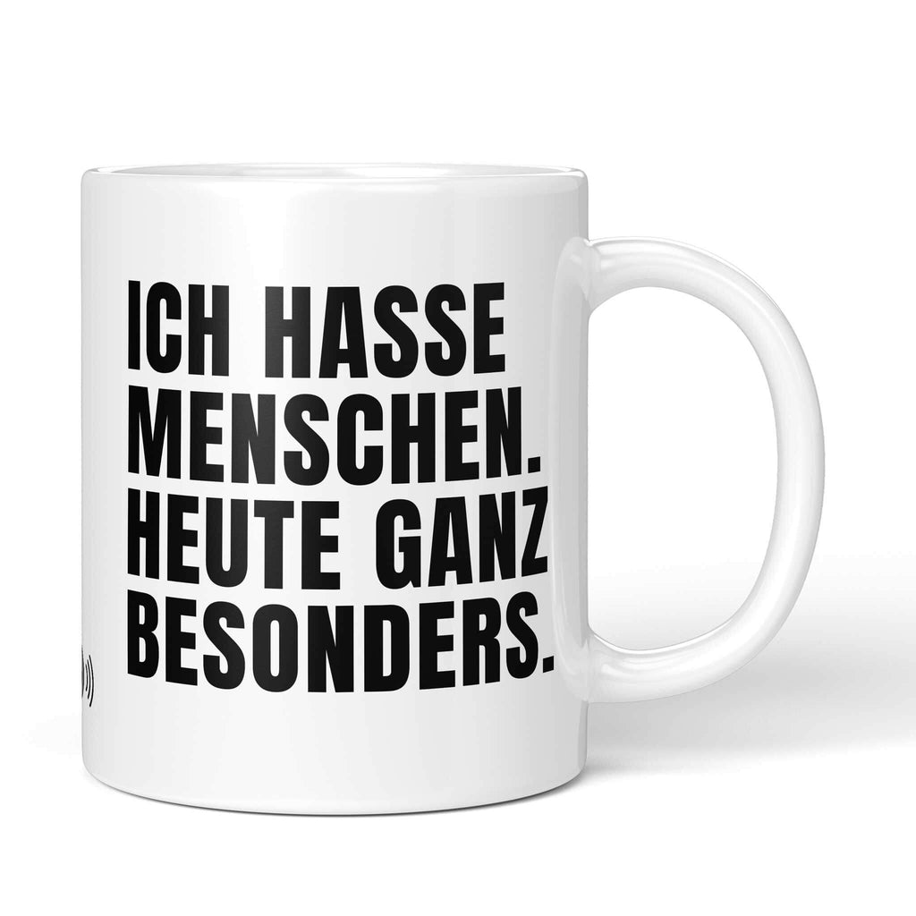 Tasse "ICH HASSE MENSCHEN" - Lustiges Büro Geschenk & Sarkasmus