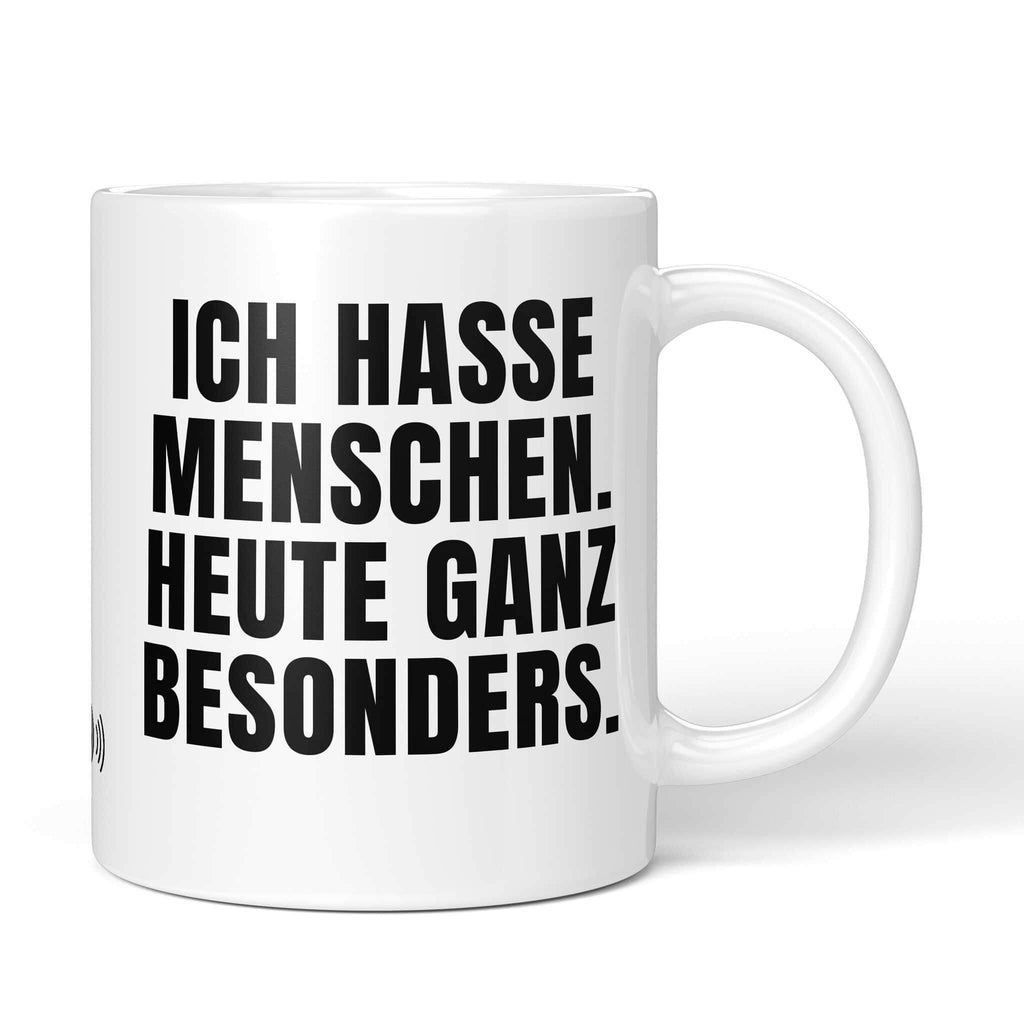 Tasse "ICH HASSE MENSCHEN" - Lustiges Büro Geschenk & Sarkasmus