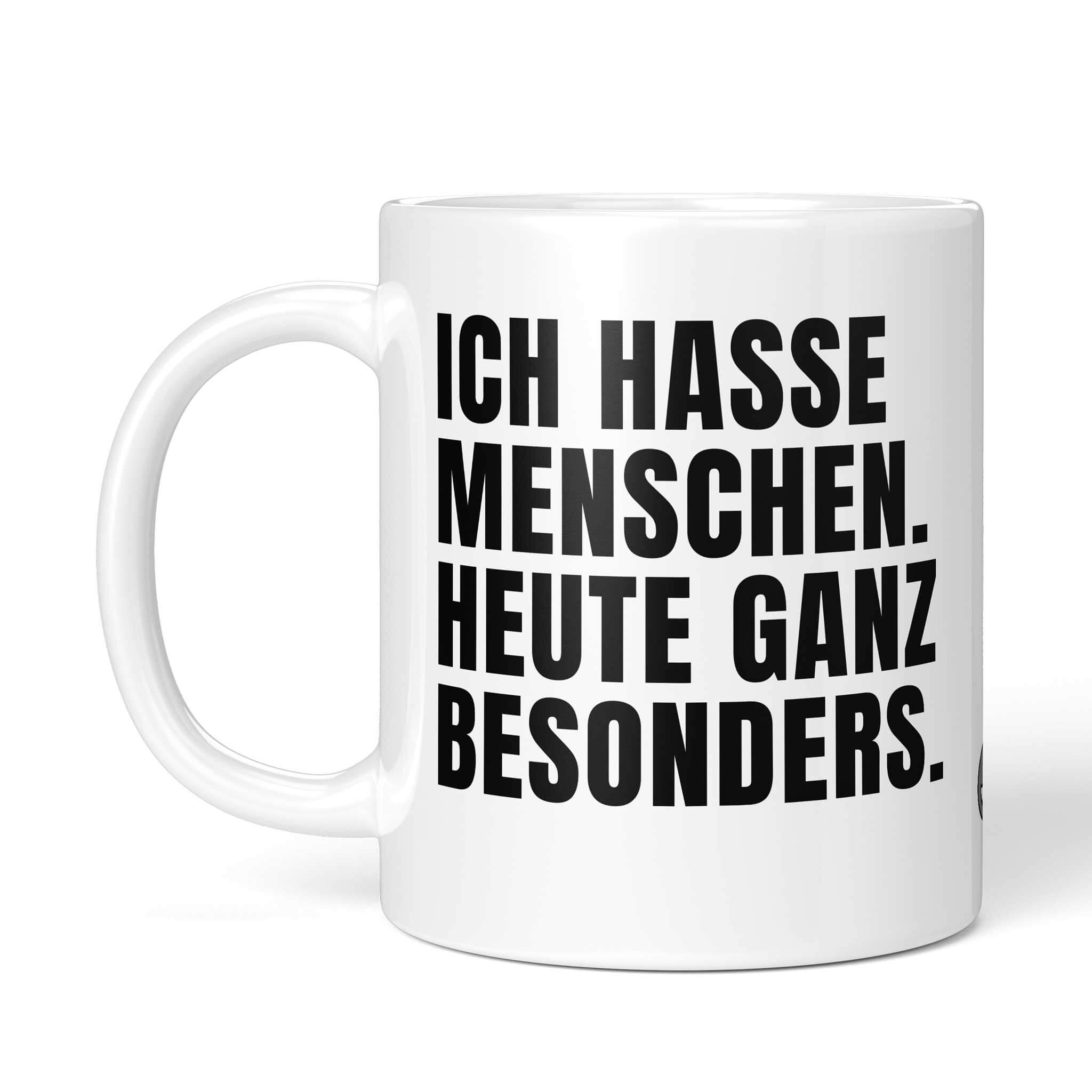 Tasse "ICH HASSE MENSCHEN" - Lustiges Büro Geschenk & Sarkasmus