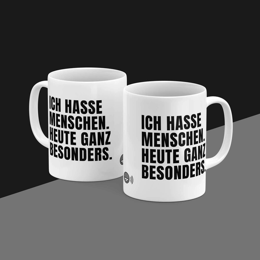 Tasse "ICH HASSE MENSCHEN" - Lustiges Büro Geschenk & Sarkasmus