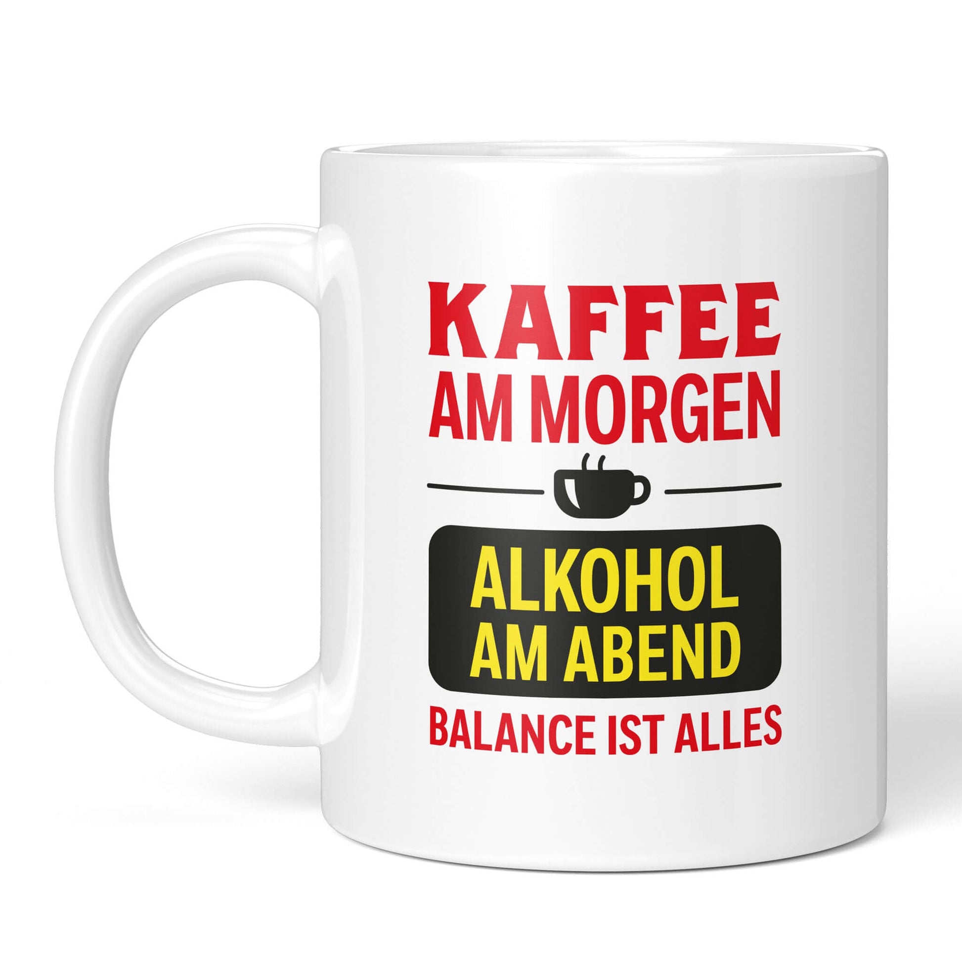 Front white version: quote layout with drink icons