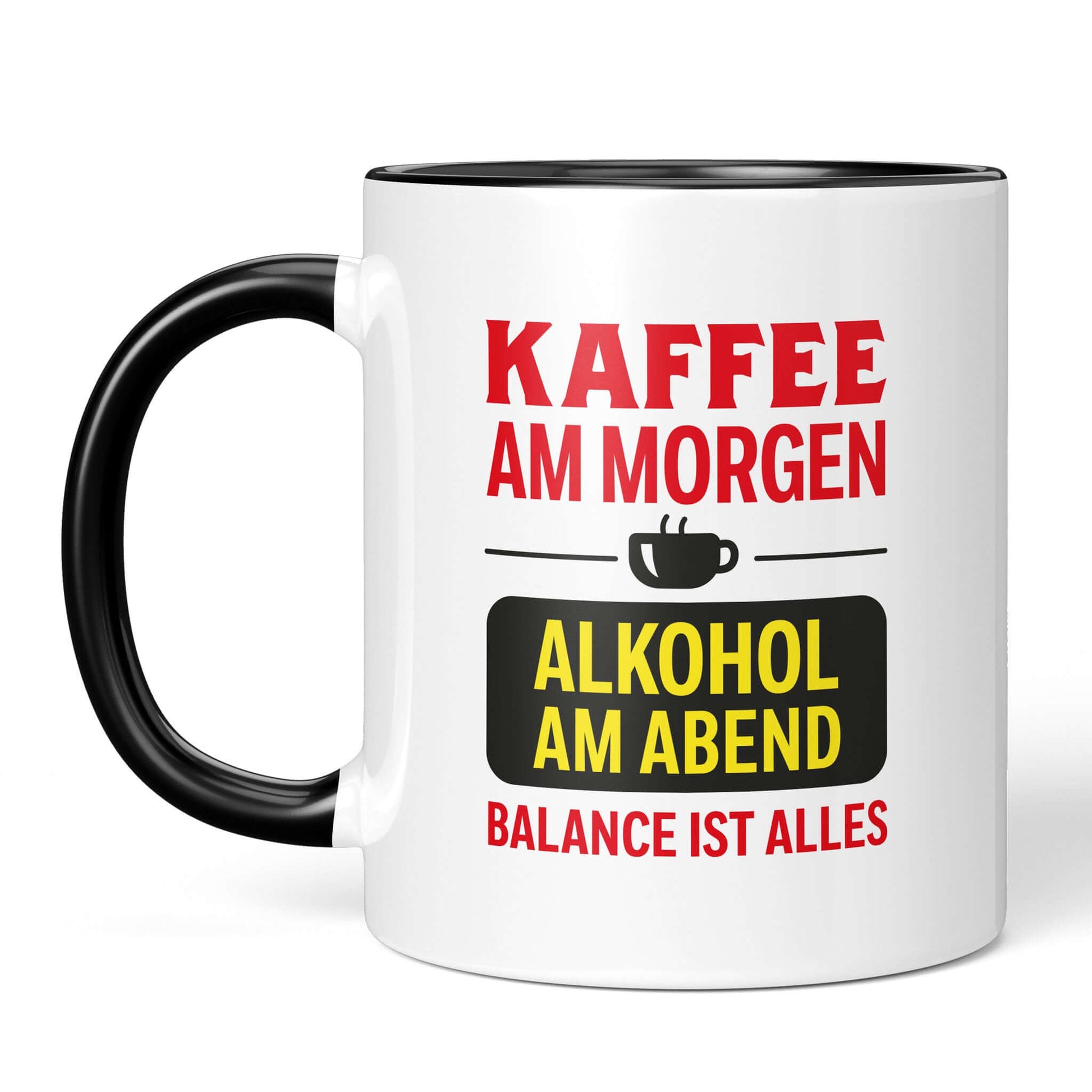 Front black/white version: bold quote mug