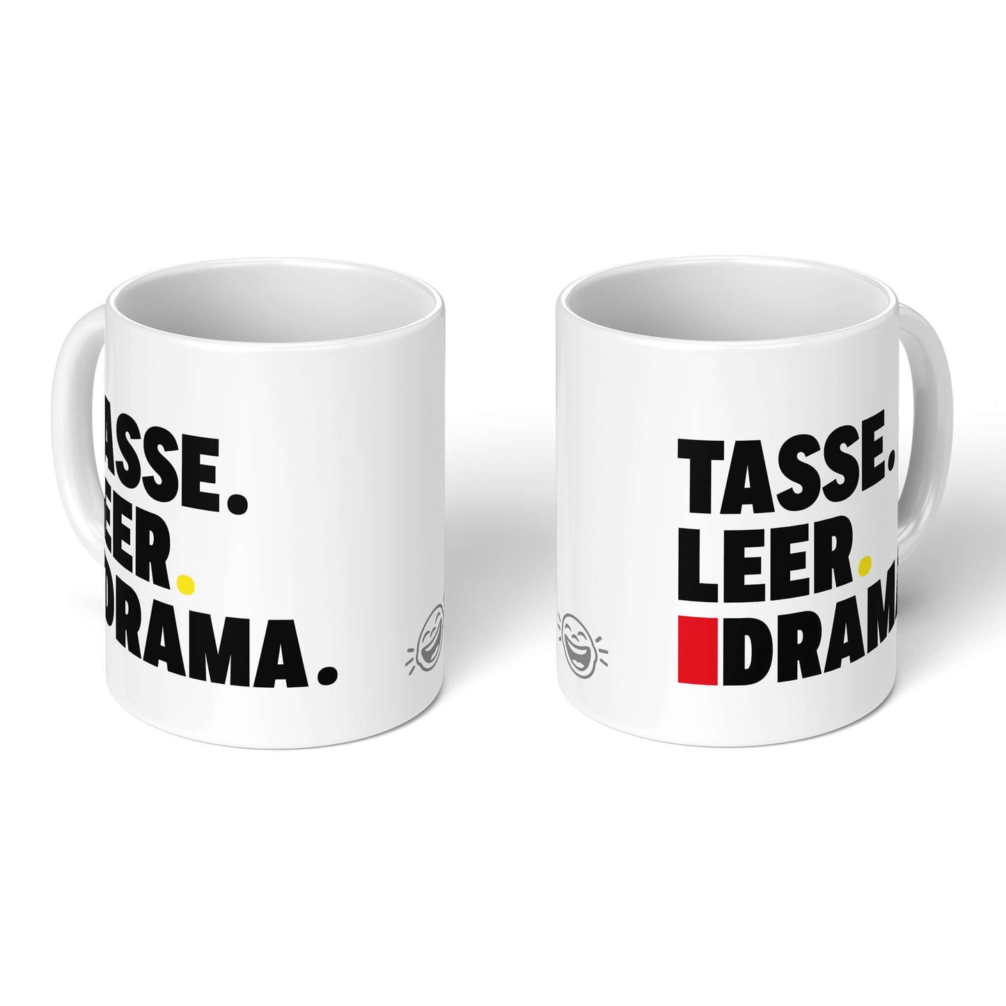 Standard mugs front & back view, side by side