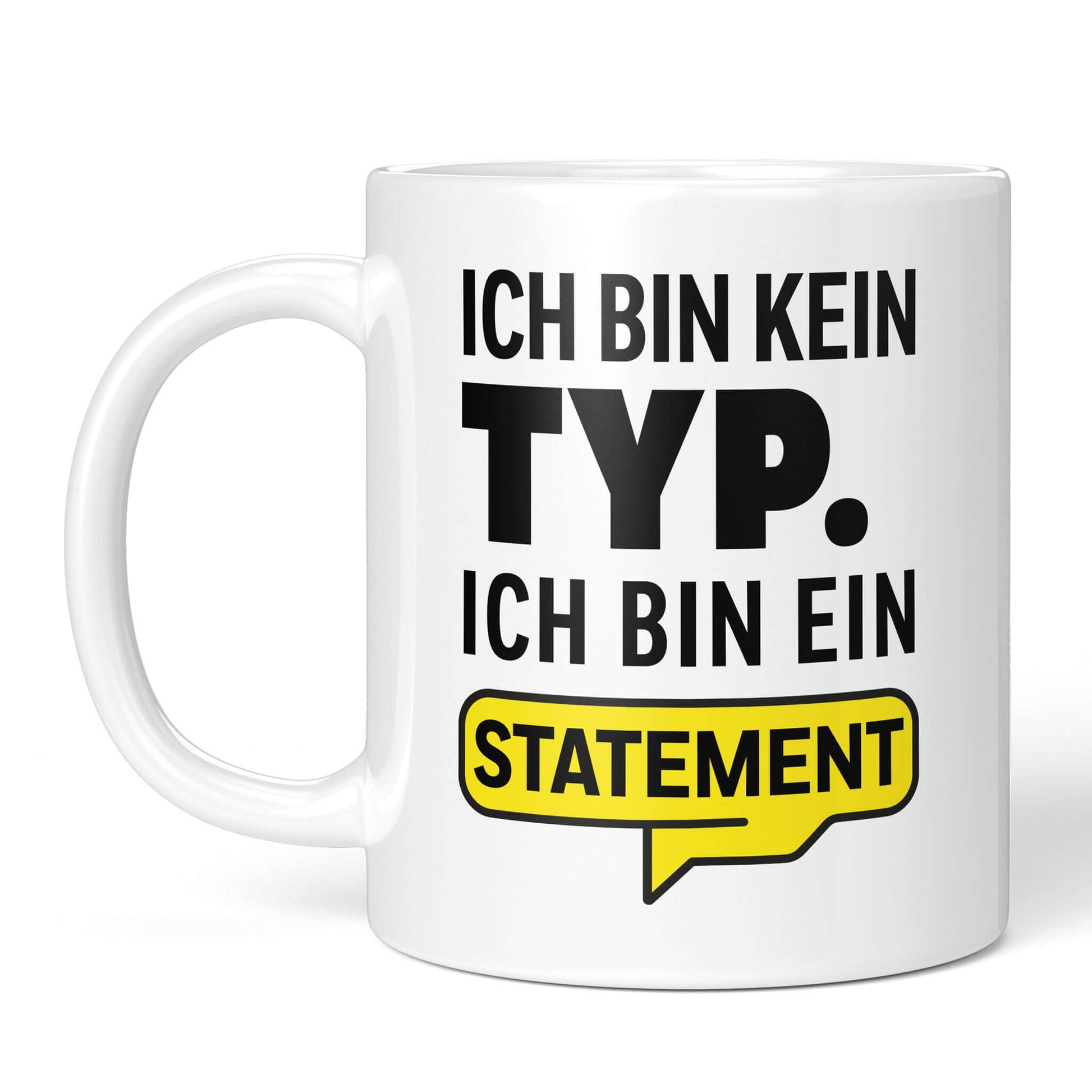 Visibility coffee mug white – front view statement bubble design