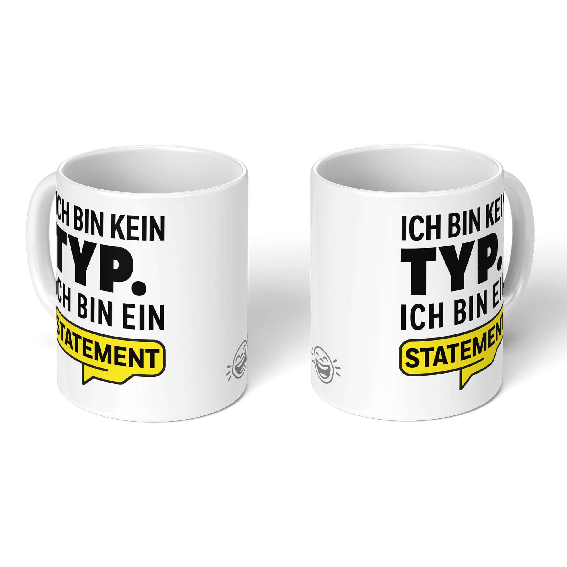 Diversity mugs – two white statement coffee mugs front and back