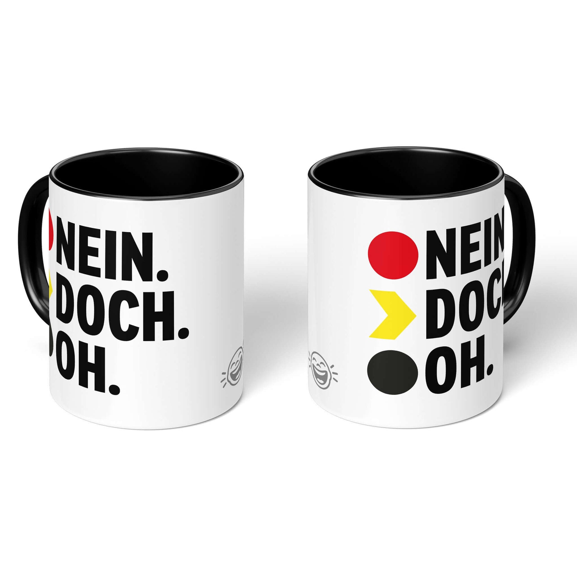 Black/white versions shown together – retro coffee style