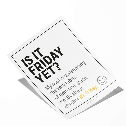 Tilted sarcastic poster – minimalist style