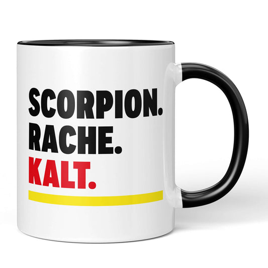 Astrology Gift Mug – black-accented Scorpio mug, intense look