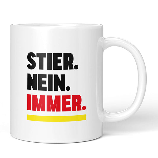 Taurus Mug “No. Always.” – white version, front view
